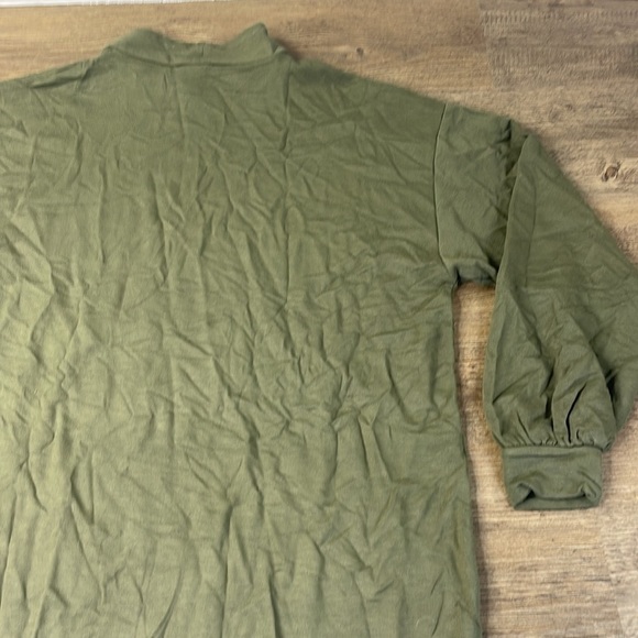 NWT Express Women’s Army Green Long Sleeve Raglan Sleeve Dress, size small - Picture 12 of 12